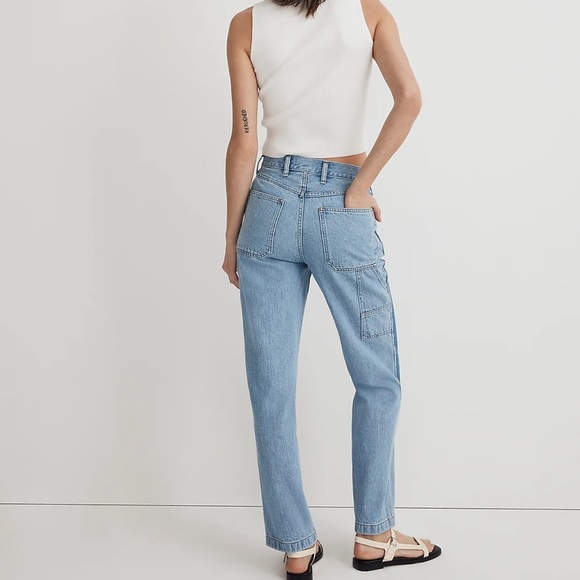 Madewell The '90s Straight Jean in Hazelfern Wash: Shadow-Panel Edition - Picture 3 of 10